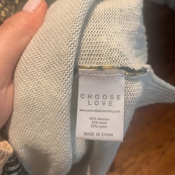 Generation Love Green and gold python pattern sweater - Picture 3 of 4